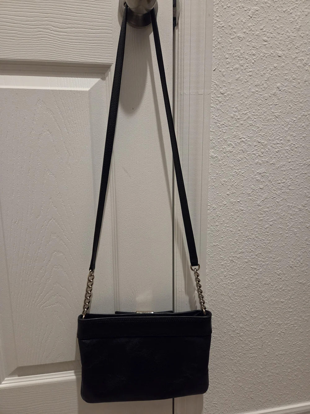 Kate Spade Black Leather Primrose Hill Arica Bow Crossbody Bag